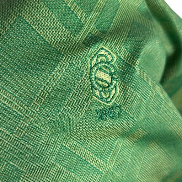 Bugatchi Uomo Men’s Green Egyptian Cotton Short Sleeve Polo Shirt - Picture 7 of 7